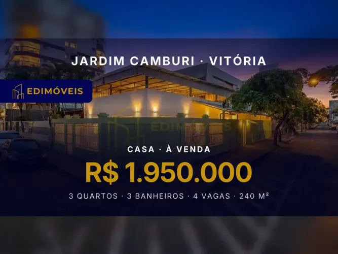 Jardim Camburi: Casa de Esquina com Habite-se Comercial e 4 Vagas!