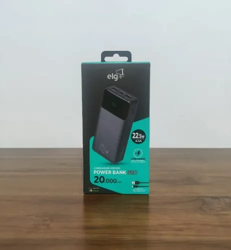 Power Bank ELG Pro 20000mAh 22.5W Carregamento Rápido Lacrado