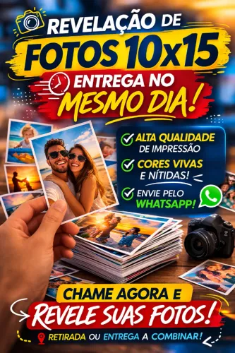 Revelação de Fotos 10x15 Rápido e com Alta Qualidade