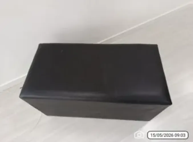 Puff de courino preto