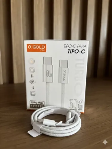 Cabo Usb-c Tipo C Turbo Nylon 1m 60w