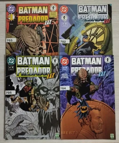 HQ Quadrinhos Batman Versus Predador III (completo em 4 volumes)