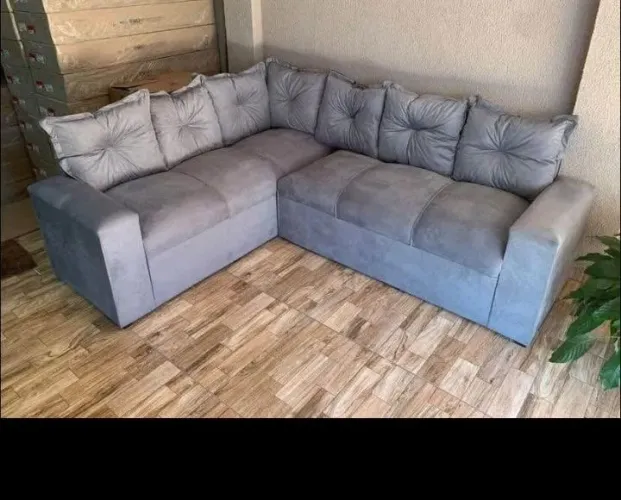 Sofá cinza claro fábrica 