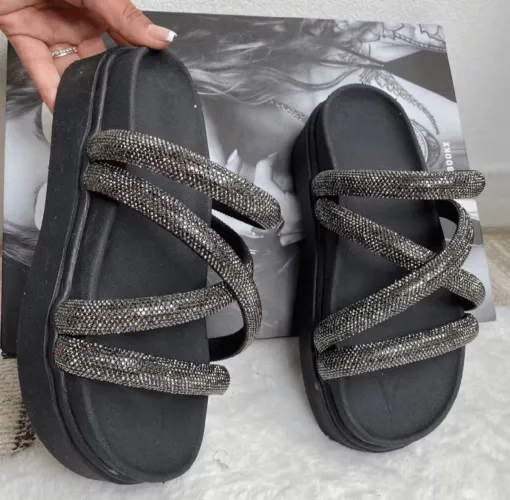 Sandália Feminina Plataforma Birken Salto Alto número 38<br><br>R$ 69,90