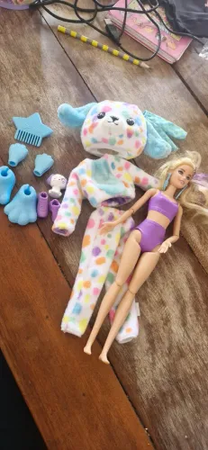 Boneca Barbie Cutie Reveal Color Dreams Cachorro Mattel - USADA COMPLETA