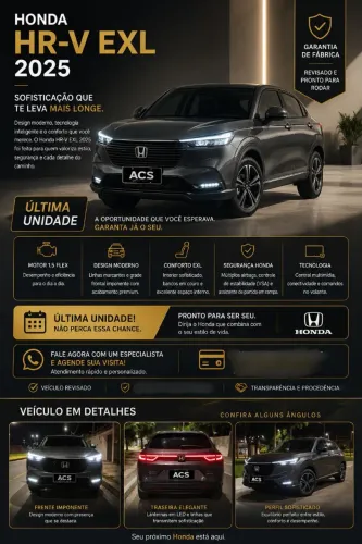 Honda HR-V EXL 1.5 Sensing 16V 5P Aut. 2025