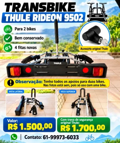 TRASBIKE THULE RIDE ON 9502 2 BIKES