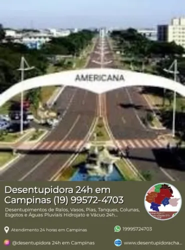 Desentupidora 24h em Americana