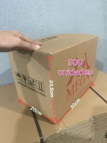 Caixa de papelão 30x20x23,5cm lote com 300 unidades