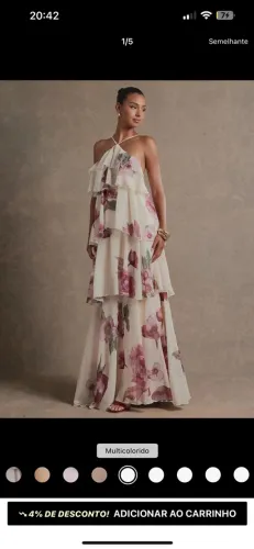 Vestido longo floral 