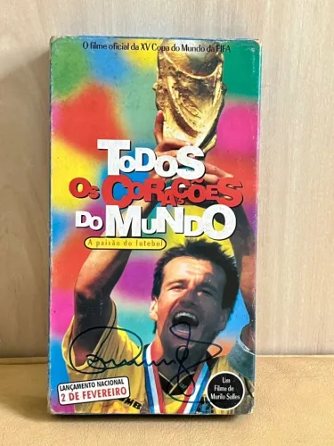 VHS Copa do Mundo 94 autografado por Dunga, filme oficial