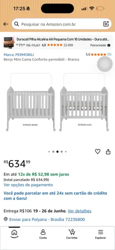 Berço mini cama