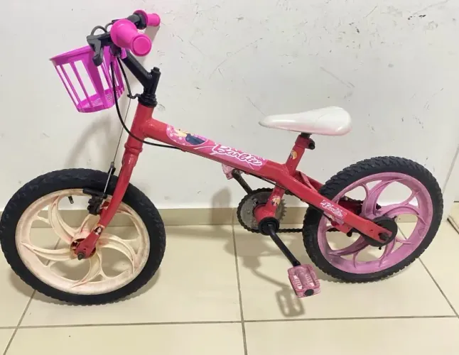 Bicicleta Infantil aro 16 da Barbie