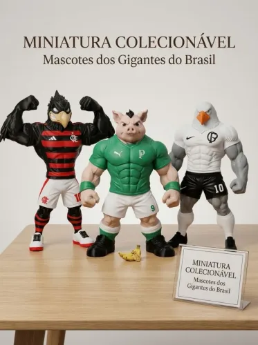 Mascotes do seu Time de Futebol - Minuatura Colecionável
