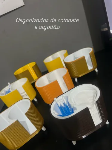 Organizador de cotonete e algodão