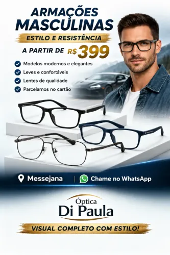 Armações masculinas com estilo e conforto