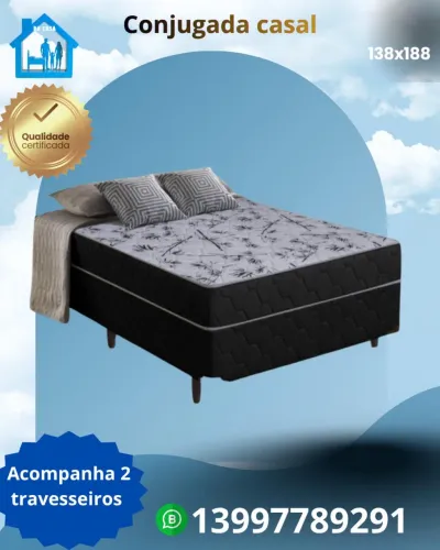 Cama box casal com colchão acoplado d33