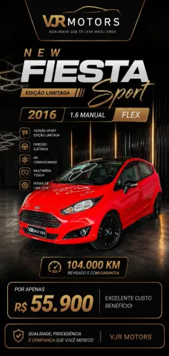 Ford Fiesta Sport 1.6 16V Flex Mec. 2016