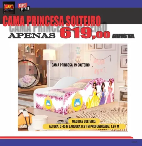 cama princesa solteiro 