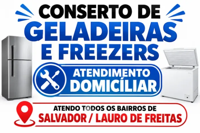 Conserto geladeiras Freezers atendimento domicíliar