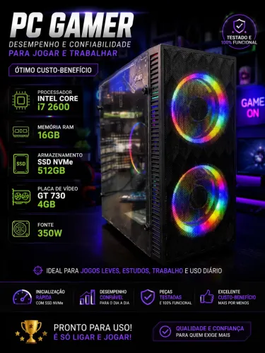 CPU i7 2600 16gb SSD 240 gt 730 4gb
