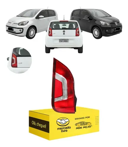 Lanterna Traseira Esquerda Vw Up 2014 2015 2016 2017 Cristal Esquerdo/motorista