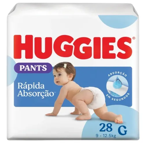 Huggies Fralda Roupinha Tripla Proteção Tamanho G Com 28 Unidades