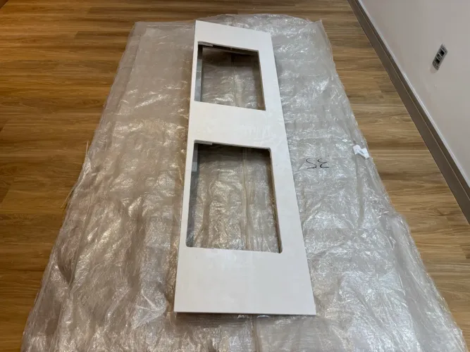 Balcão pia lâmina sintetizada branco neve
