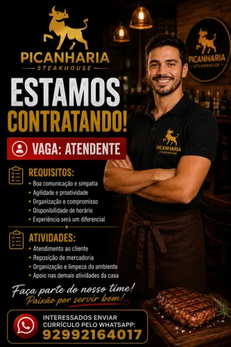 Contrato atendente homem