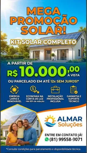 Kit solar em promoção 