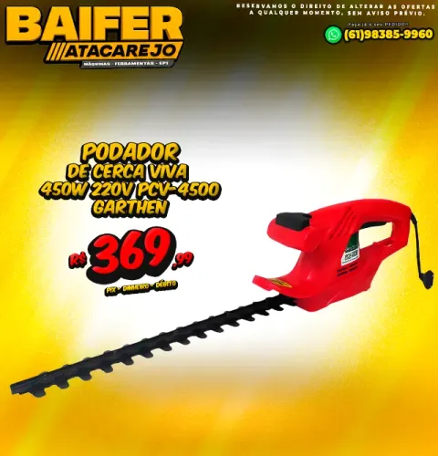Podador de Cerca Viva 450w 220v Pcv-4500 Garthen