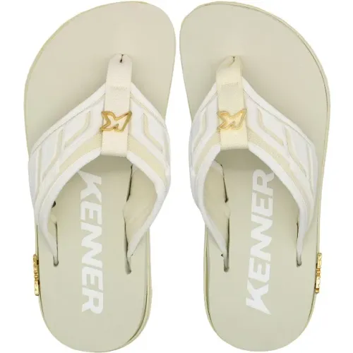 Sandália Kenner Masculina Chinelo Kivah Full Force Gold Branco 13000226018