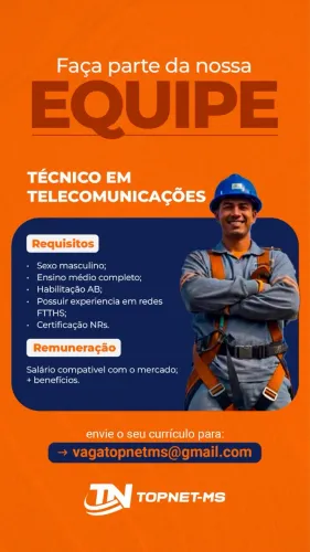 Faça parte da nossa Equipe 