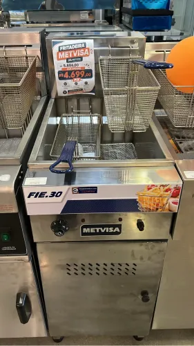 Fritadeira elétrica água e óleo 30L 2cestos Metvisa - pronta entrega 