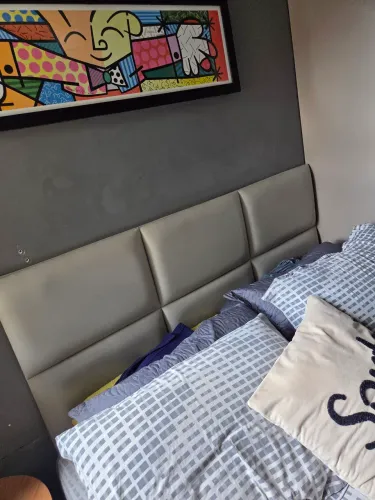 Cabeceira de Coutinho, cinza cama casal padrão semi nova