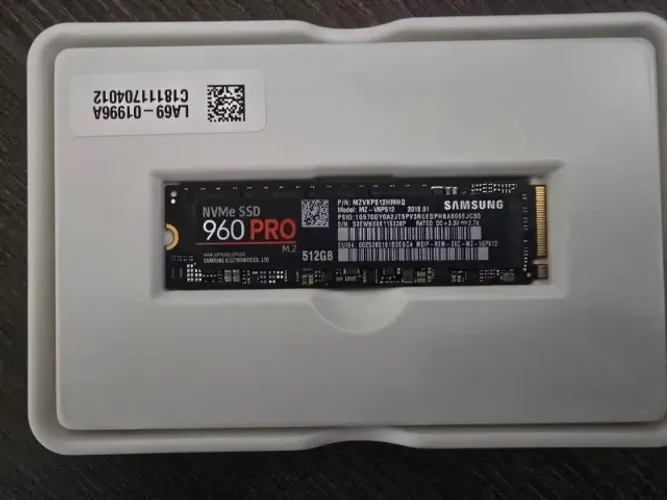 Ssd Samsung 960 Pro Nvme M.2 De 512 Gb (mz-v6p512bw) (usado)