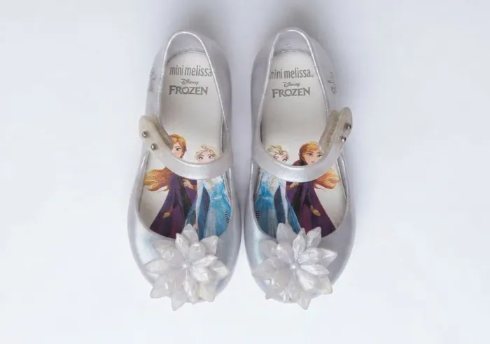 Sapatilha Mini Melissa Frozen Disney - Prateada - Tamanho 25
