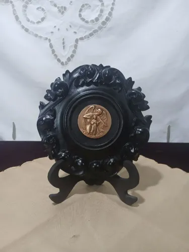 Antiga Placa Religiosa De Anjo Da Guarda
