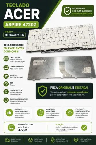 Teclado Acer Aspire 4720z Branco MP-07A26PA-442