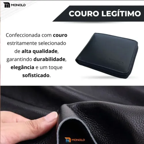 CARTEIRA DE COURO LEGÍTIMO