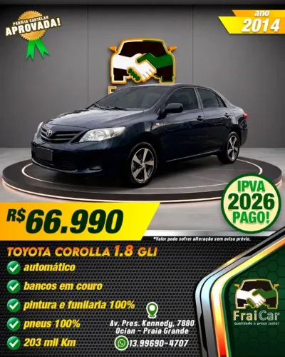 Toyota Corolla GLI 1.8 Flex 16V Aut. 2014