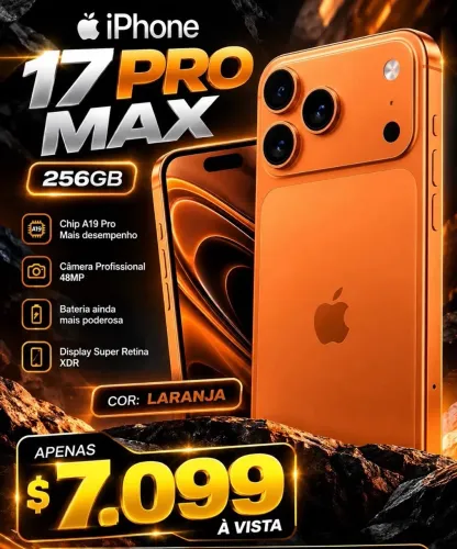 iPhone 17 Pro Max 256 Laranja Lacrado