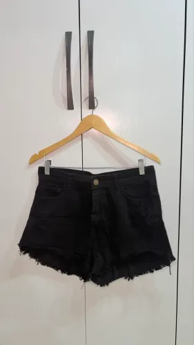 Shorts Preto Jeans