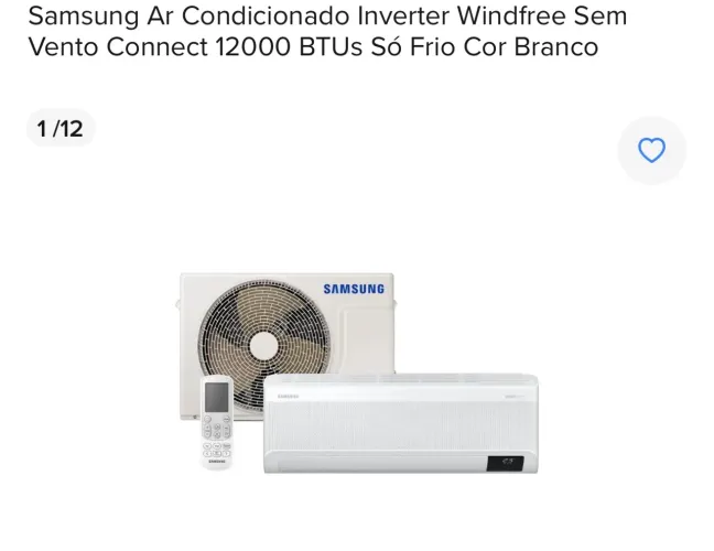 Ar Samsung inverter Windfree 12000 com todo material novo e tubulação