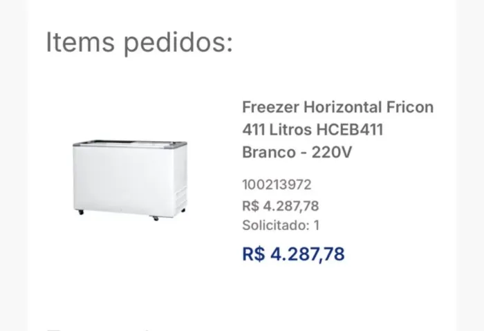 FREEZER HORIZONTAL FRICON 411 LITROS - 220V
