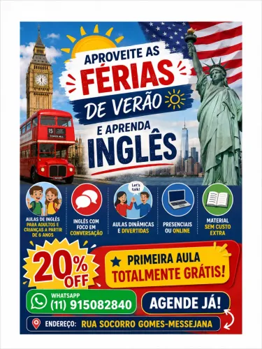 Aulas particulares de Inglês, Alemão , Espanhol, Redação Enem e reforço escolar