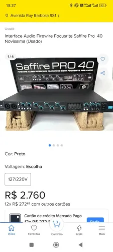 placa de áudio