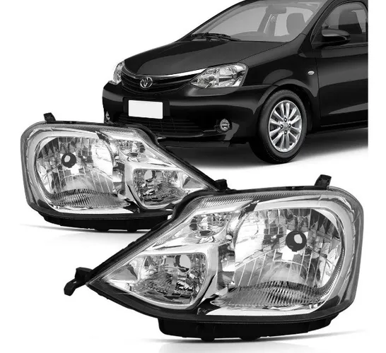 Farol toyota etios carcaça preta 2013 2014 2015 2016 2017 2018