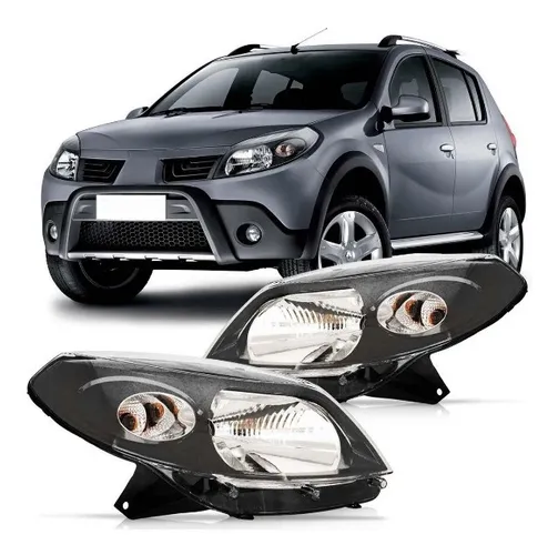 Farol renaut sandero cinza 2008 2009 2010 2011