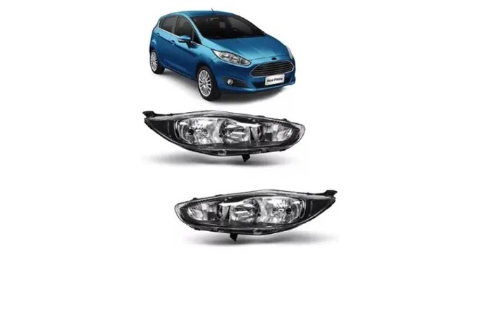 Par Farol Mascara Negra Ford Fiesta 2014 2015